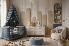 Safe & Soft Cushioned Arched Wall Padding – Cozy Kids' Room Decor