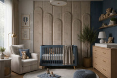 Safe & Soft Cushioned Arched Wall Padding – Cozy Kids' Room Decor