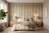 Classic Tufted Button Wall Panels – Elegant Soft Bedroom Decor