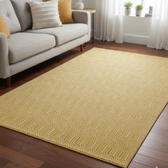 Mustard Sloan Rug 200x300cm M&S, Living Room & Bedroom By Asiatic RRP550