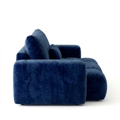 Aria Modern Blue Velvet Accent Armchair (1-Seater)