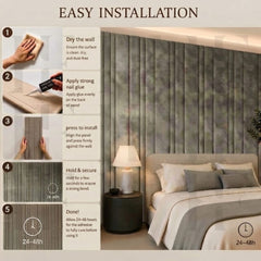 Kids Soft Wall Padding Panels Floating Headboard Vertical Slats Playroom Bed