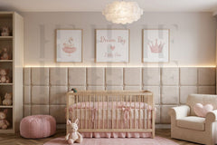 Safe & Soft Cushioned Tufted Wall Padding – Cozy Kids' Room Decor