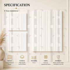 Kids Soft Wall Padding Panels Floating Headboard Vertical Slats Playroom Bed