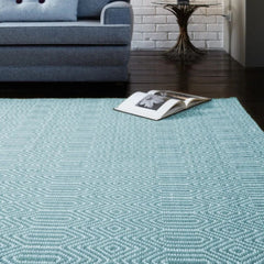Duck Egg Sloan Rug 160x230cm M&S, Living Room & Bedroom By Asiatic RRP550