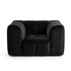 Crimson Modern Velvet 3-Seater Modular Grid Sofa