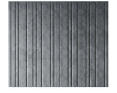 Girls Floating Headboard Vertical Slats Wall Panels Velvet Bed Board Cushion