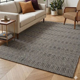 Black Sloan Rug 66x200cm M&S, Morden Living Room & Bedroom By Asiatic RRP550