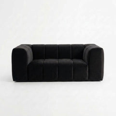 Crimson Modern Velvet 3-Seater Modular Grid Sofa
