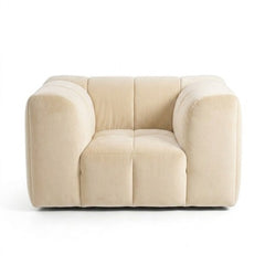 Crimson Modern Velvet 3-Seater Modular Grid Sofa