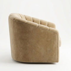 Modern Curved Fluted Accent Armchair (1-Seater)