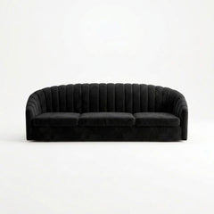 Modern Curved Fluted Accent Armchair (1-Seater)