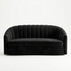 Modern Curved Fluted Accent Armchair (1-Seater)