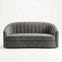 Modern Curved Fluted Accent Armchair (1-Seater)