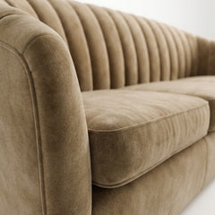 Modern Curved Fluted 3-Seater Sofa