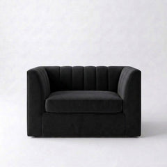Modern Vertical Channel-Tufted 3-Seater Sofa