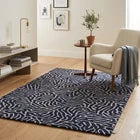 Katherine Carnaby Coral Blue Rug 120x180cm Luxury Wool Hand Tufted RRP750