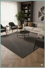 Charcoal Hague Wool Rug Contemporary 160x230cm Livingroom Bedroom Asiatic RRP800