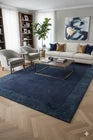 Navy Ascot Wool Rug Contemporary 160x230cm Livingroom Bedroom By Asiatic RRP800