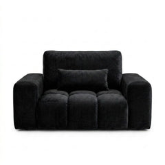 Aria Modern Blue Velvet 2-Seater Loveseat Sofa