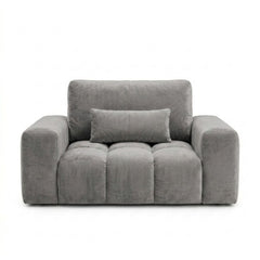 Aria Modern Blue Velvet 2-Seater Loveseat Sofa