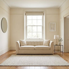 Modern Vertical Channel-Tufted 2-Seater Loveseat