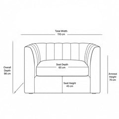 Modern Vertical Channel-Tufted Accent Armchair (1-Seater)