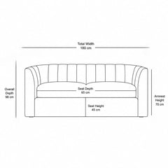 Modern Vertical Channel-Tufted 2-Seater Loveseat