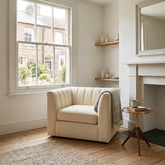 Modern Vertical Channel-Tufted Accent Armchair (1-Seater)