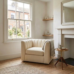 Modern Vertical Channel-Tufted Accent Armchair (1-Seater)