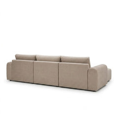 Aria Modern 3-Seater Fabric Sofa with Chaise Lounge
