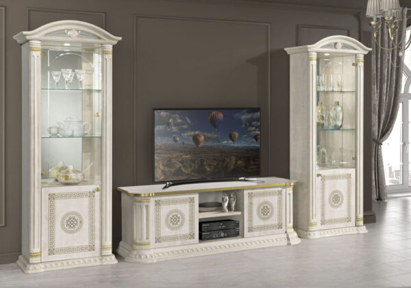 AURORA beige birch-gold Complete Living Set living room furniture