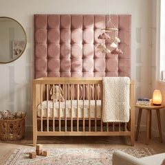 Soft Padded Tufted Grid Safety Wall Panels & Protective Floating Headboard