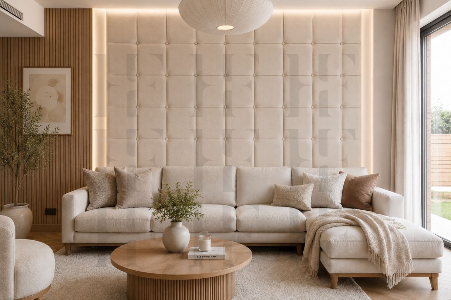 Classic Tufted Button Wall Panels – Elegant Soft Bedroom Decor