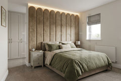Modern Arched Boys Wall Panels – Sleek Architectural Bedroom Decor