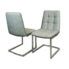 Tara Faux Leather Dining Chair - Plain Back, Stitch Detail, Multiple Colours