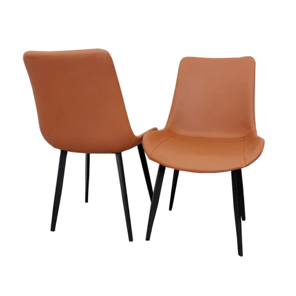 Remus Leather Dining Chair, Orange