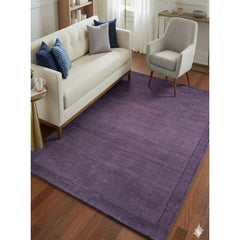Purple York Wool Rug Contemporary 60x120cm Living Room Bedroom Asiatic RRP550