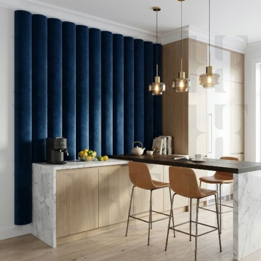 Premium 3D Velvet Cylindrical Wall Panels for Boys Room – Floating Headboard DIY