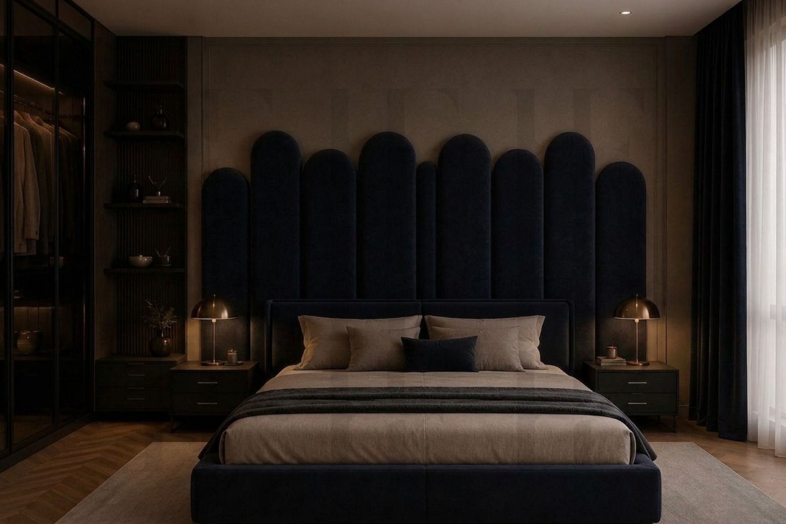 Luxury Arched 3D Upholstered Wall Panels – Premium Signature Feature Wall