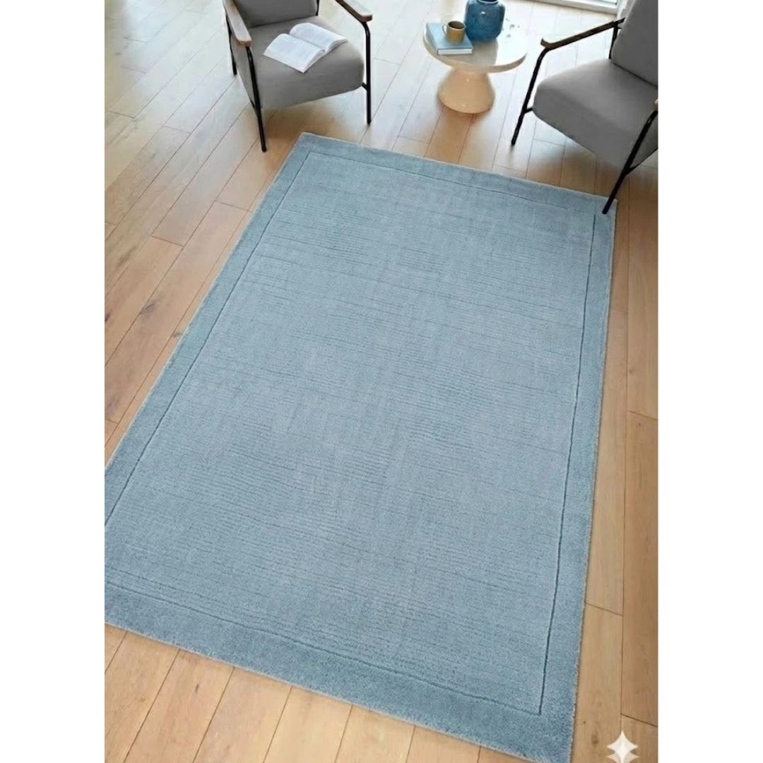 Duck Egg York Rug Contemporary 60x120cm M&S Living Room Bedroom Asiatic RRP550