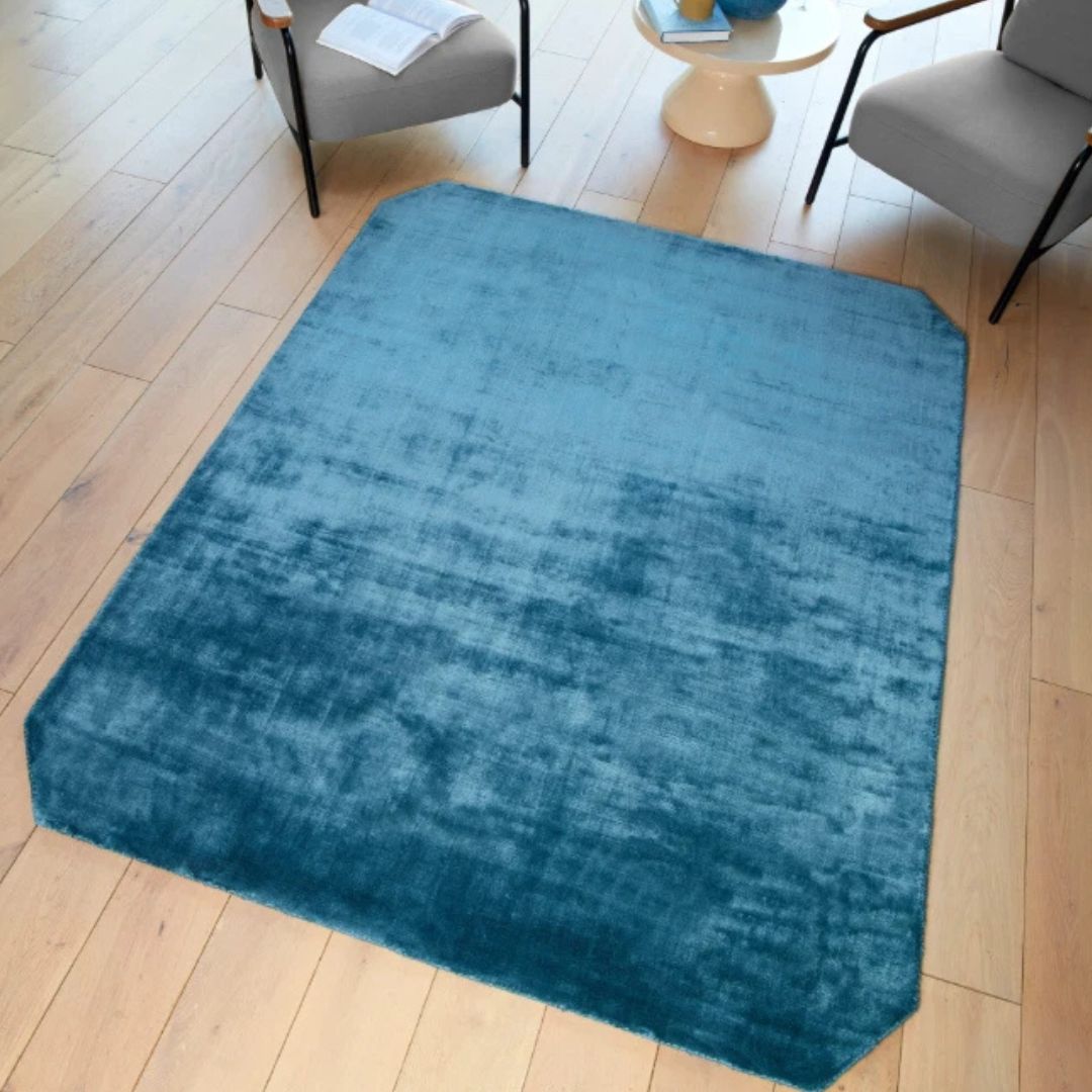 Teal Gleam Premium Wool Rug | 200x290cm,Living Room Bedroom By Asiatic RRP450