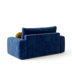 Aria Modern Blue Velvet Accent Armchair (1-Seater)