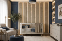 Safe & Soft Cushioned Arched Wall Padding – Cozy Kids' Room Decor