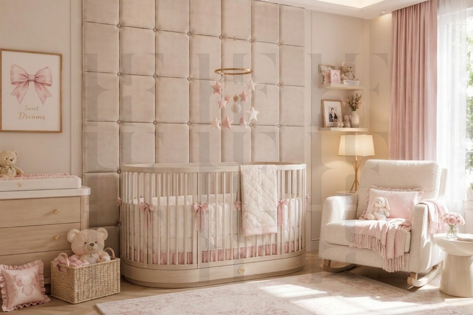 Safe & Soft Cushioned Tufted Wall Padding – Cozy Kids' Room Decor