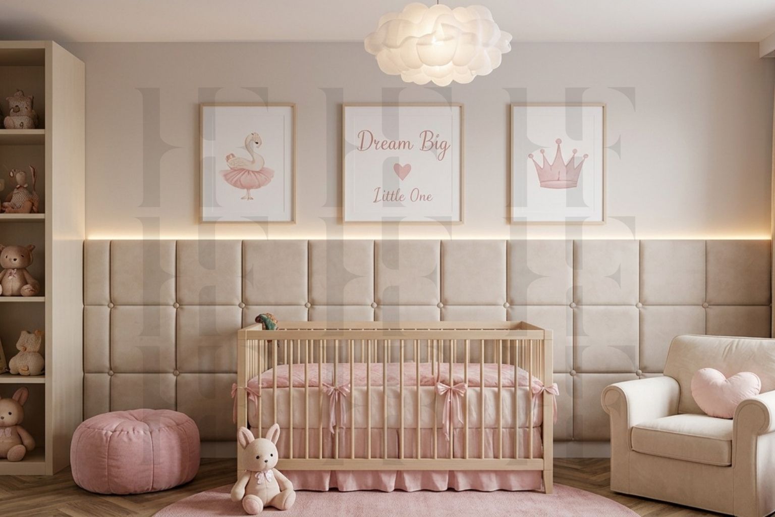 Safe & Soft Cushioned Tufted Wall Padding – Cozy Kids' Room Decor