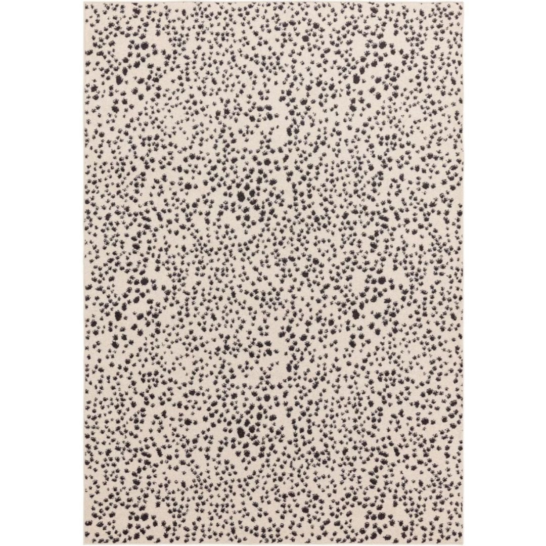 Black Muse Spotty Contemporary Rug 80x150cm Premium Living Room Asiatic RRP290