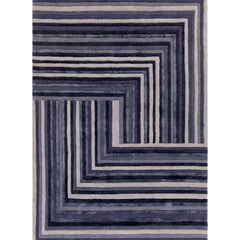 Matrix Network Indigo Wool Rug Bedroom & Livingroom 200x300cm, Asiatic RRP440