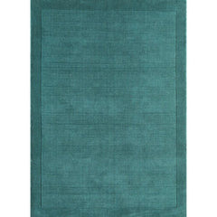 York Teal Wool Rug Contemporary 60x120cm M&S Living Room Bedroom Asiatic RRP550