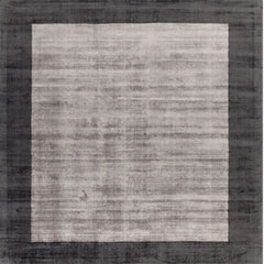 Silver Blade Border Contemporary Rug 200x200cm Livingroom Bedroom Asiatic RRP450